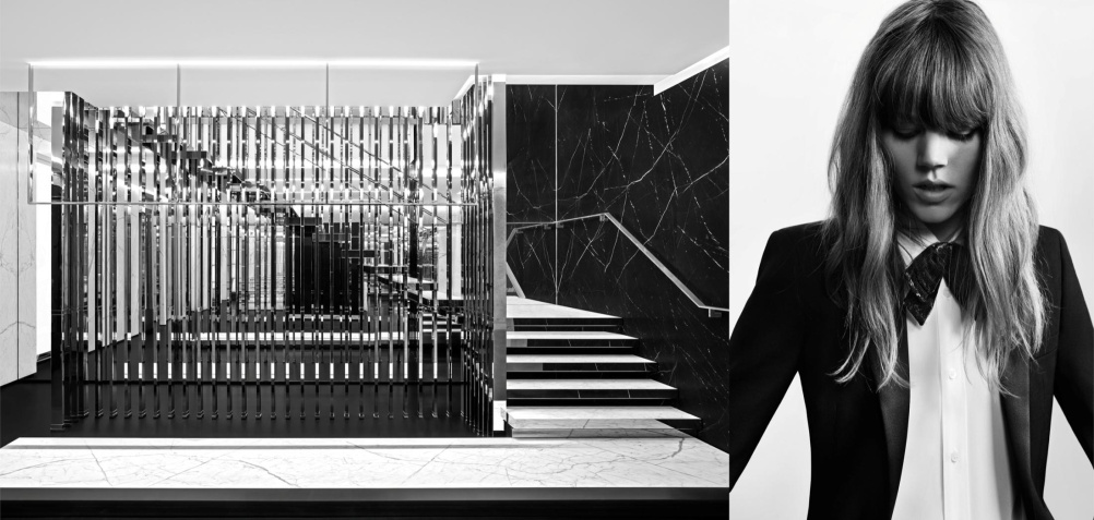 The store concept and the Saint Laurent tuxedo