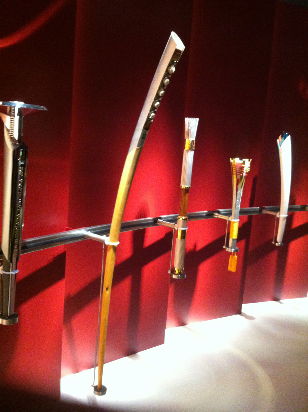 The Lillehammer torch dwarfs the others on display