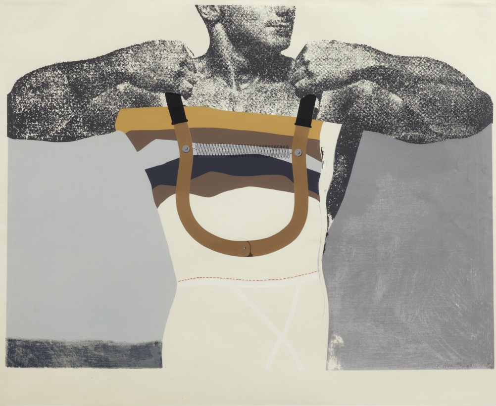 Adonis in Y fronts 1963 Screenprint from 12 stencils on cartridge paper Paper 68.5 x 84.0 cm; Image 60.6 x 81.5 cm Printed at Kelpra Studio, London Edition 40 + printer’s proofs Published by the artist