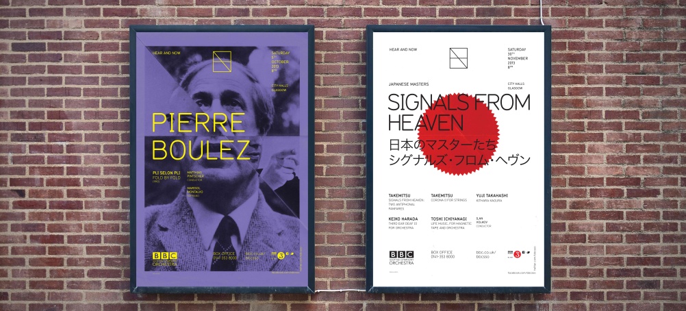 Poster campaign for BBC SSO Hear and Now season