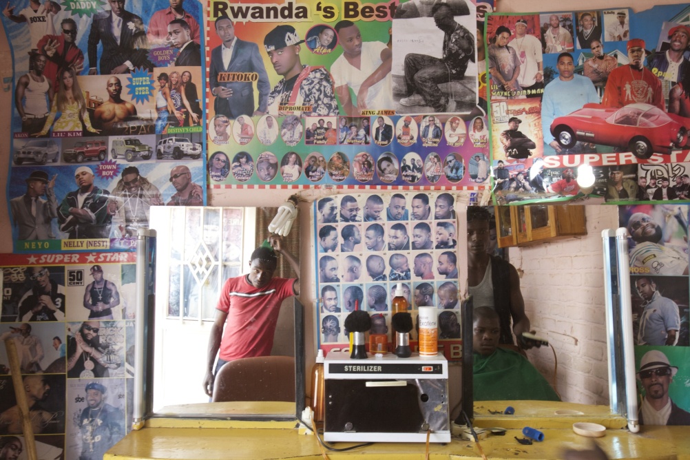 A barbers in Rwanda 