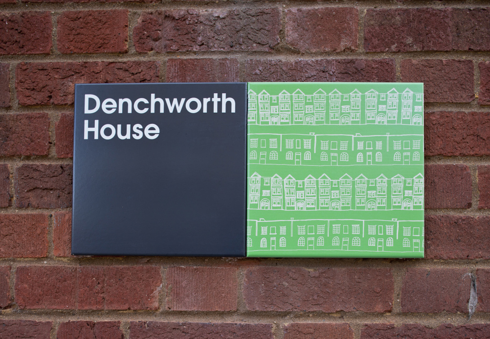 Hat-Trick Design wayfinding for Stockwell Park Estate Development