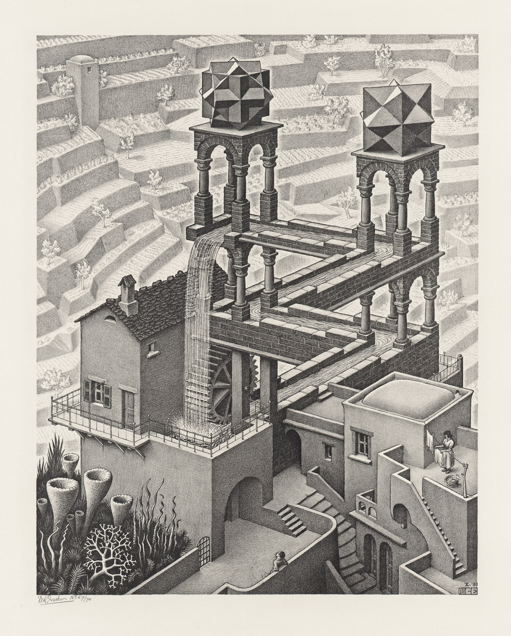 M C Escher's Waterfall