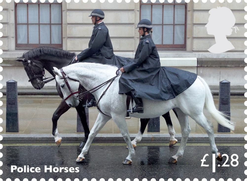 Police horses feature on this £1.28 stamp