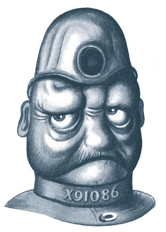 Rex Whistler's Policeman and Sailor. Turn computer upside down or stand on head for sailor image.