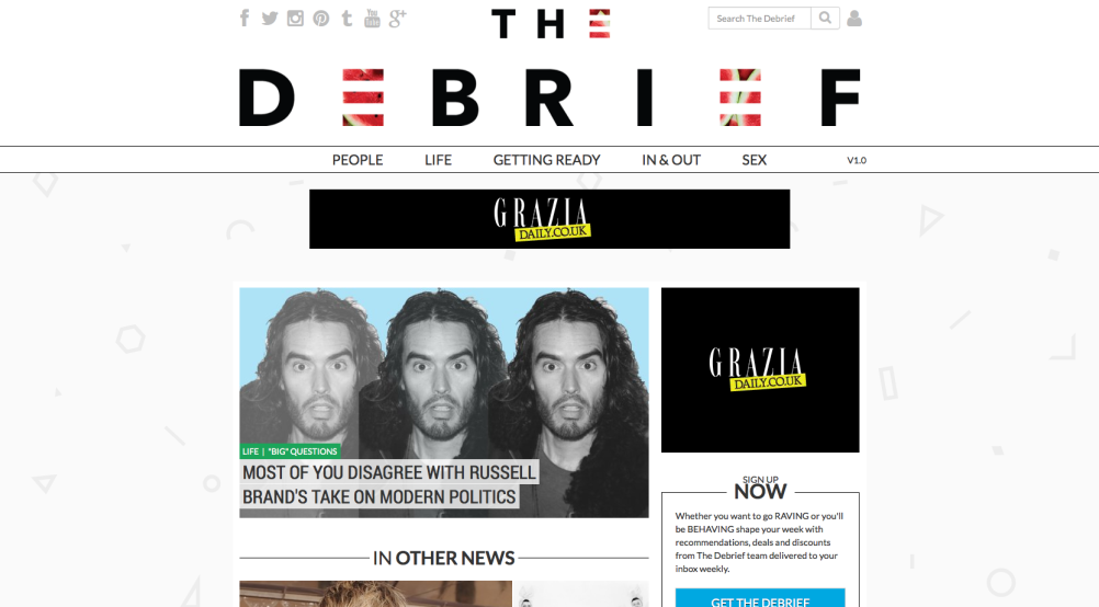 The Debrief homepage