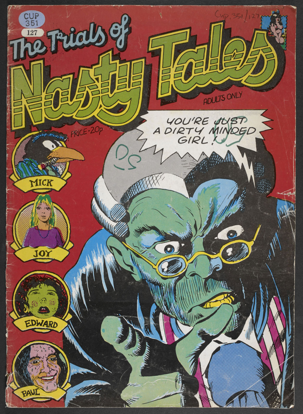 The Trials of Nasty Tales, 1973 cover art by Dave Gibbons