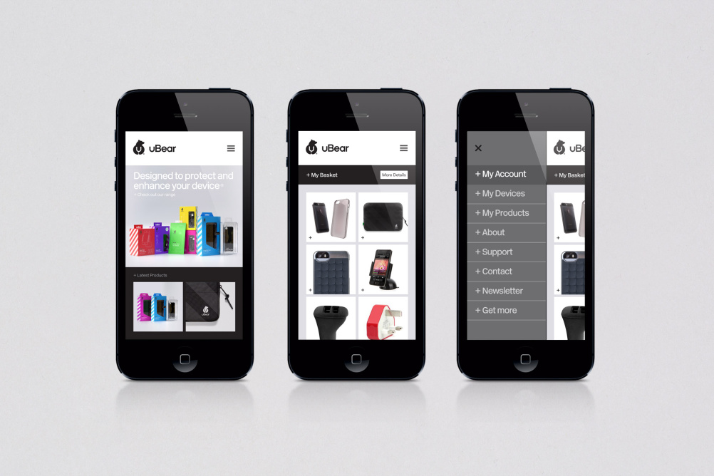 uBear site on mobile devices