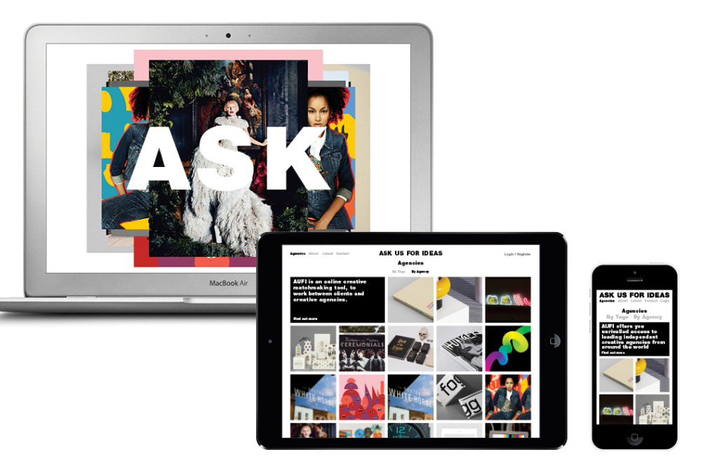 Ask Us For Ideas site on different devices