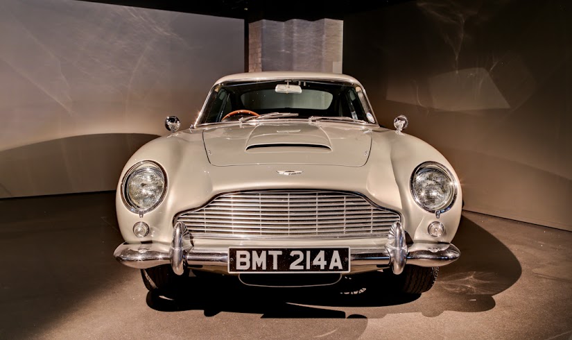 A vehicle at the Bond in Motion exhibition