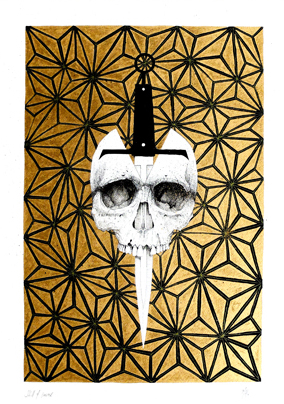 Dagger and Skull, by Mr Four Fingers