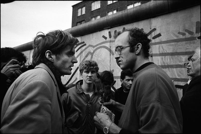 Keith Haring meets Thierry Noir at the Berlin Wall