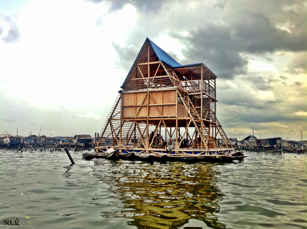 Makoko Floating School - Designed by NLÉ, Makoko Community Building Team 