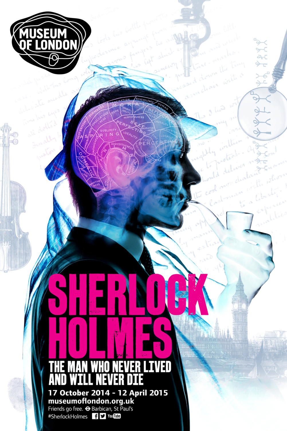 Sherlock Holmes: The Man Who Never Lived. Campaign design by AKA 