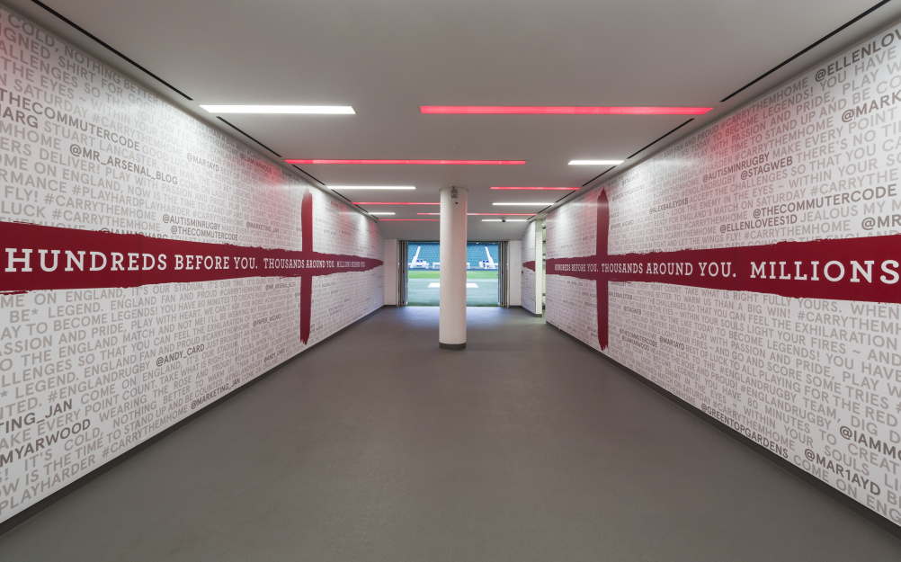 The Twickenham player tunnel