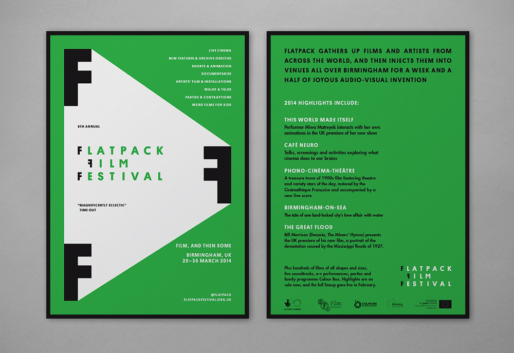 Flatpack Film Festival materials