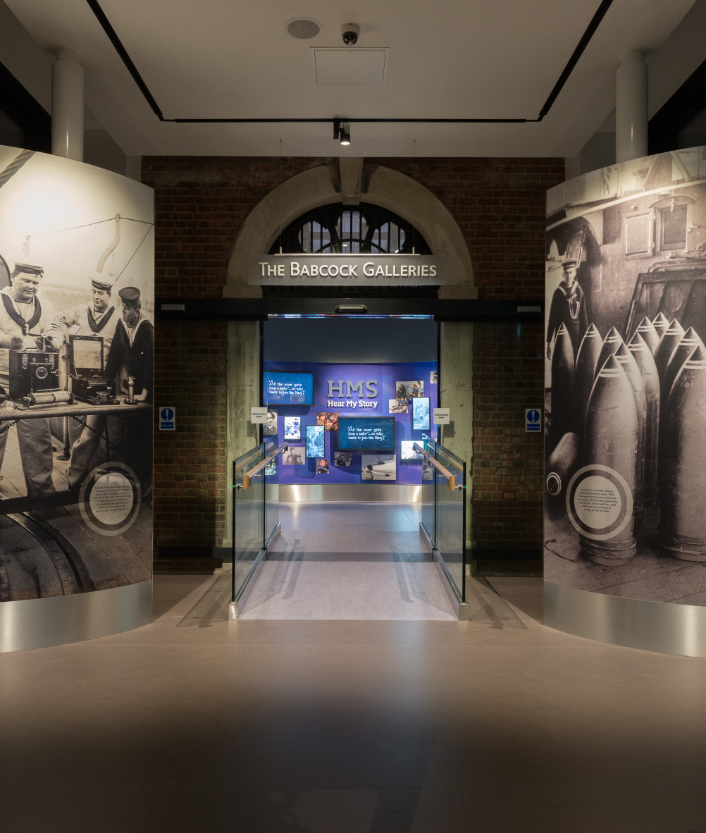 HMS Hear My Story - Babcock Galleries entrance