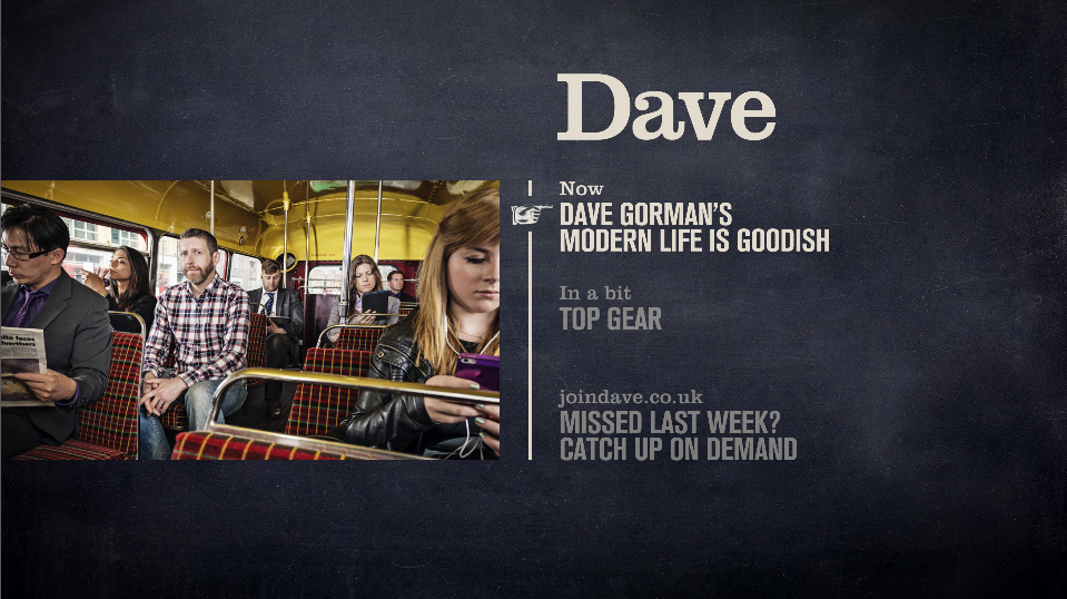 Dave on-air menu still