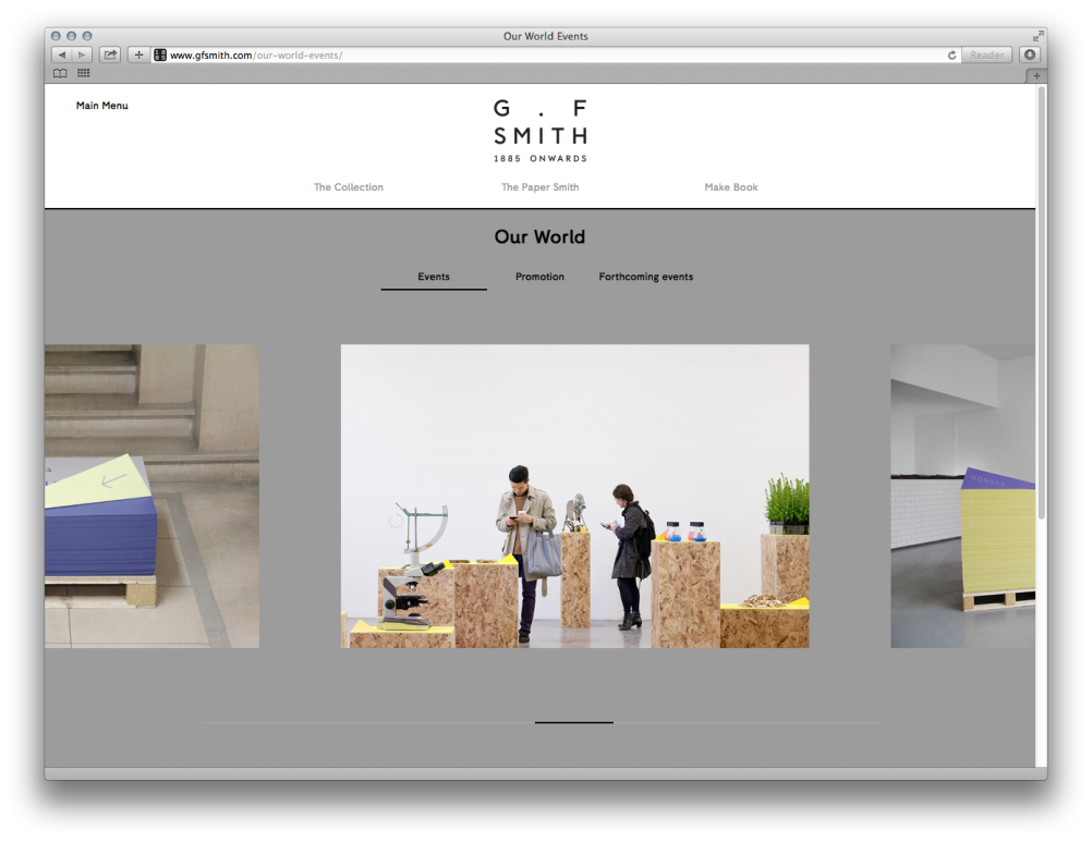 The new GF Smith Collection website