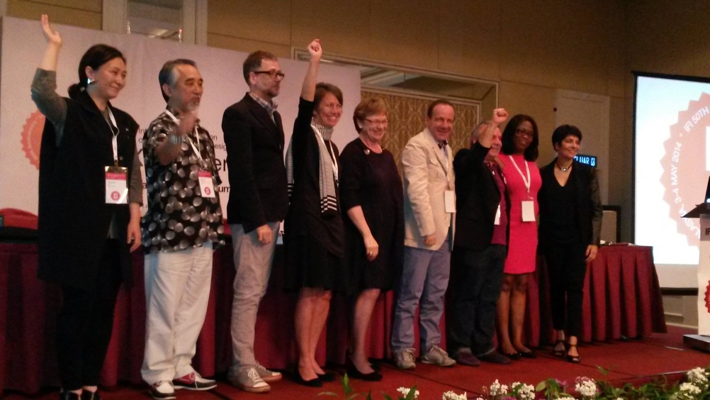 Iris Dunbar (centre) with fellow IFI board members