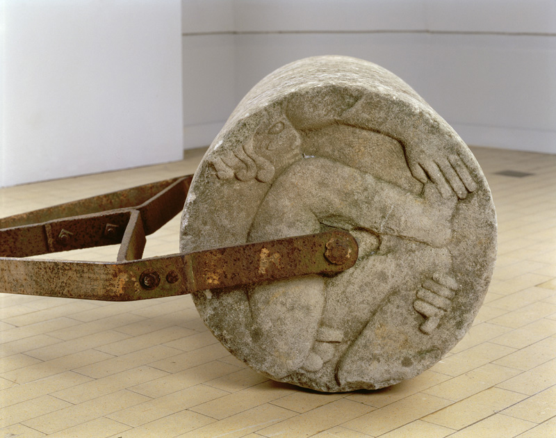 Garden Roller: ‘Adam and Eve’ by David Kindersley, designed by Eric Gill c.1933