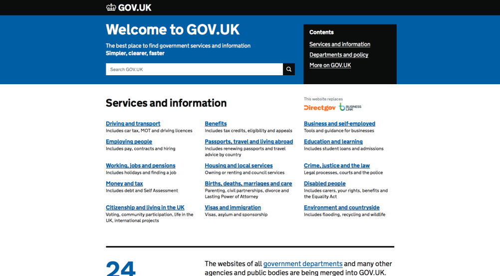 Gov.uk – a recent Government digital success story