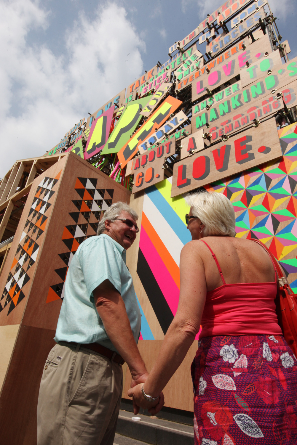 John and Jane Jones at Temple of Agape by Morag Myerscough & Luke Morgan 