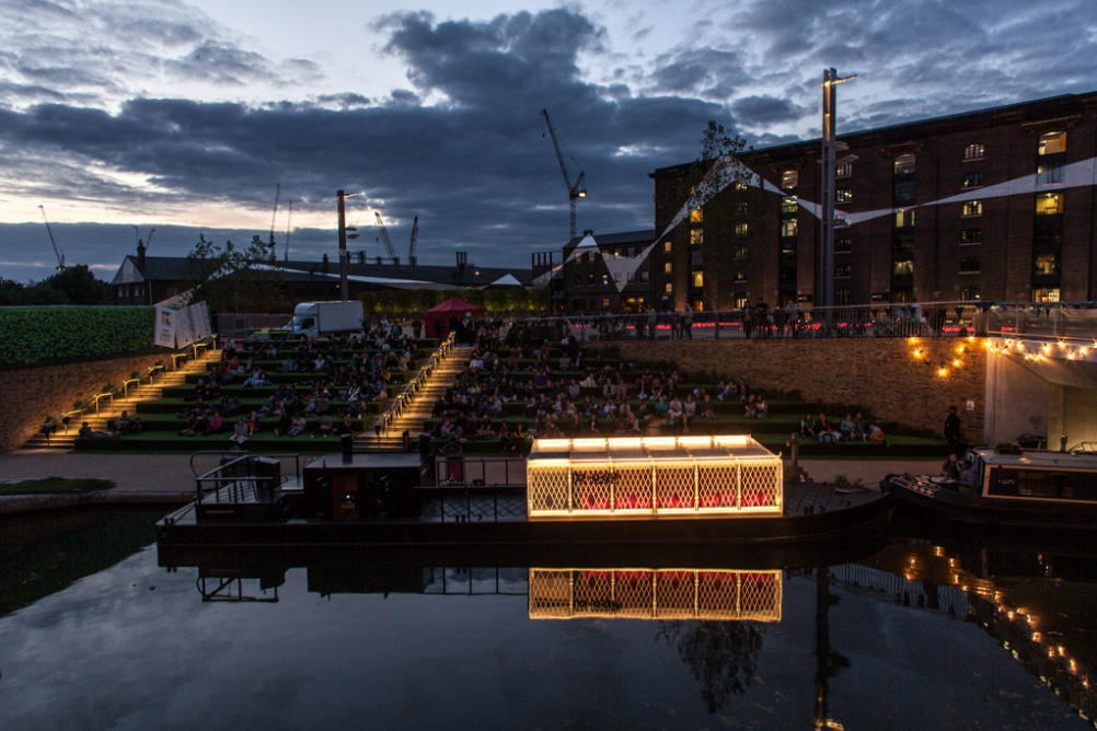 The Floating Cinema at night