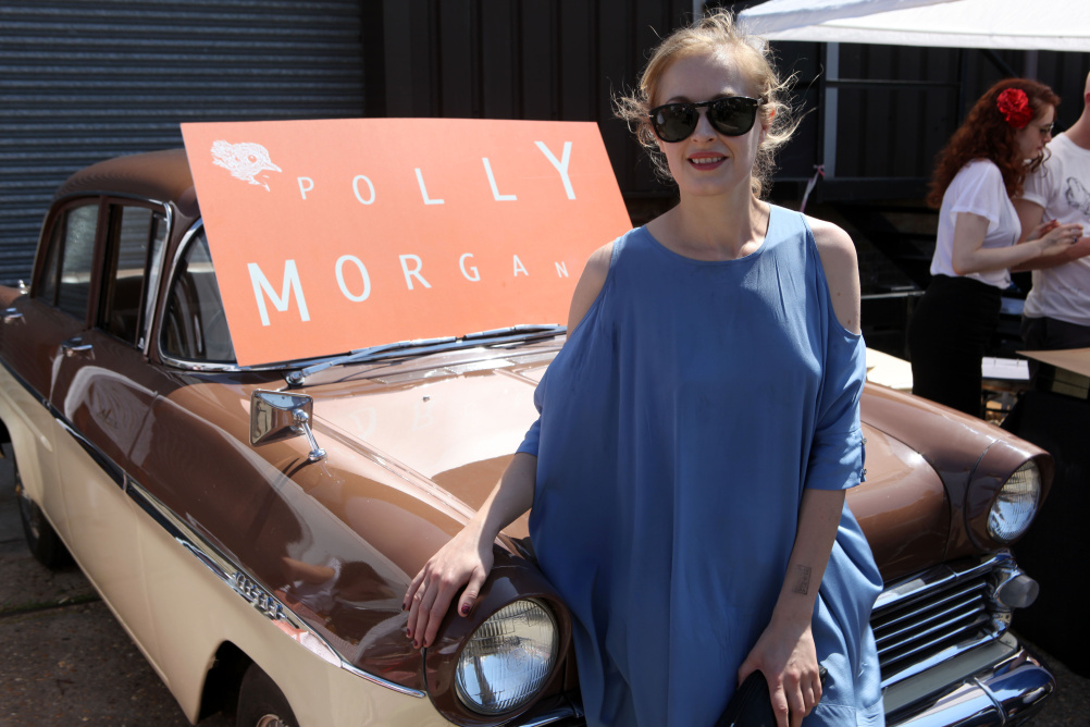 Polly Morgan at the Vauxhall Art Car Boot Fair