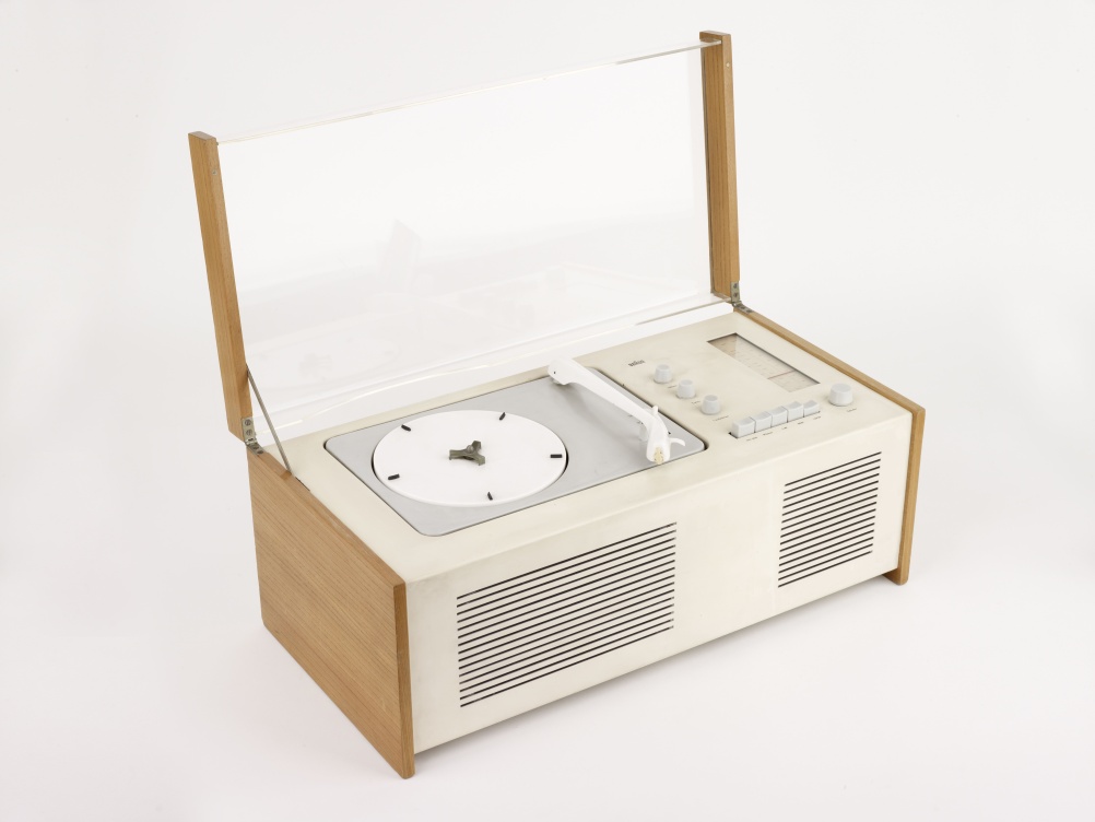 Phonosuper SK 5 record player, 1956. Designed by Hans Gugelot (1920-1965) and Dieter Rams (1932-). Manufactured by Braun A.G.