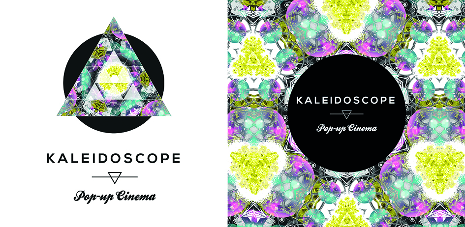 Identity for Kaleidoscope Cinema – a pop-up cinema run by Jewel Hardy