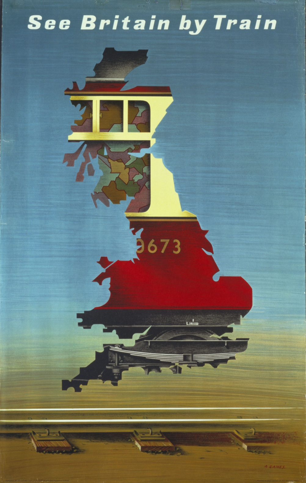 See Britain by Train, 1951 Abram Games