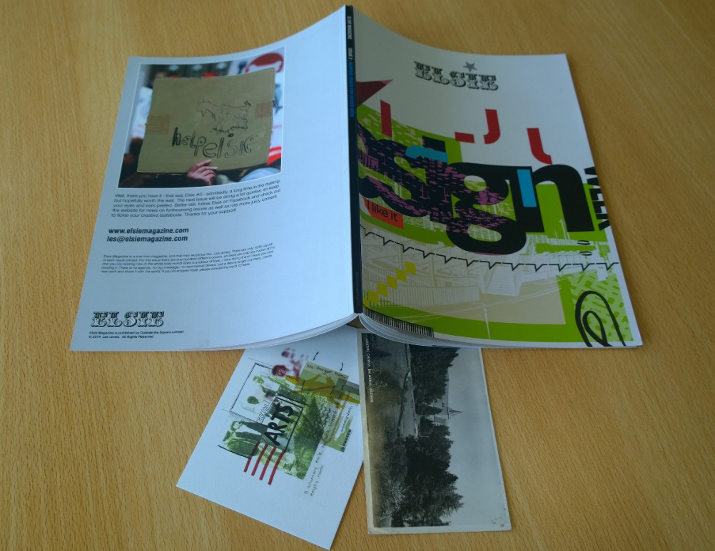 Design Week's copy of Elsie, with postcard goodies