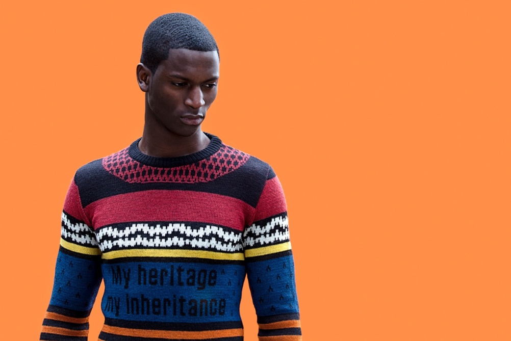 Knitwear by Laduma Ngxokolo.