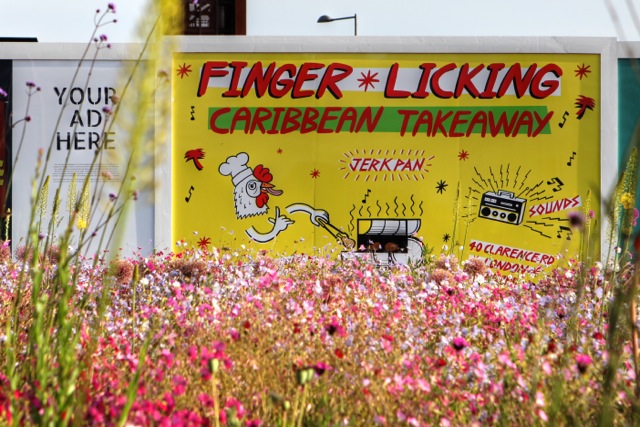 Your Ad Here project - artist Lucas Price for local business Finger Licking Caribbean takeaway