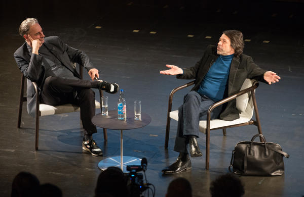 Paul Morley and Peter Saville at last year's Global Design Forum