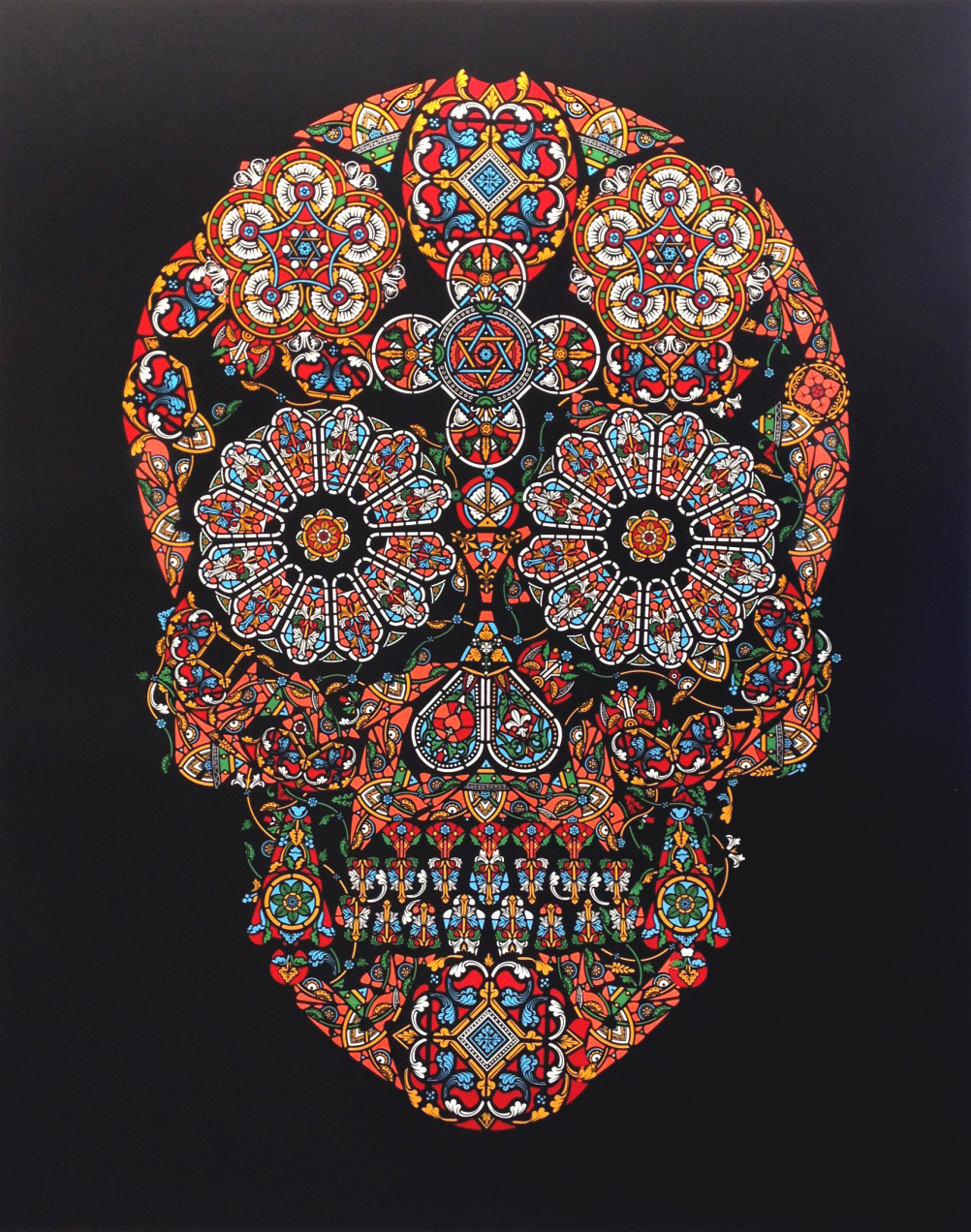 Jacky Tsai Stained Glass Skull 2013 