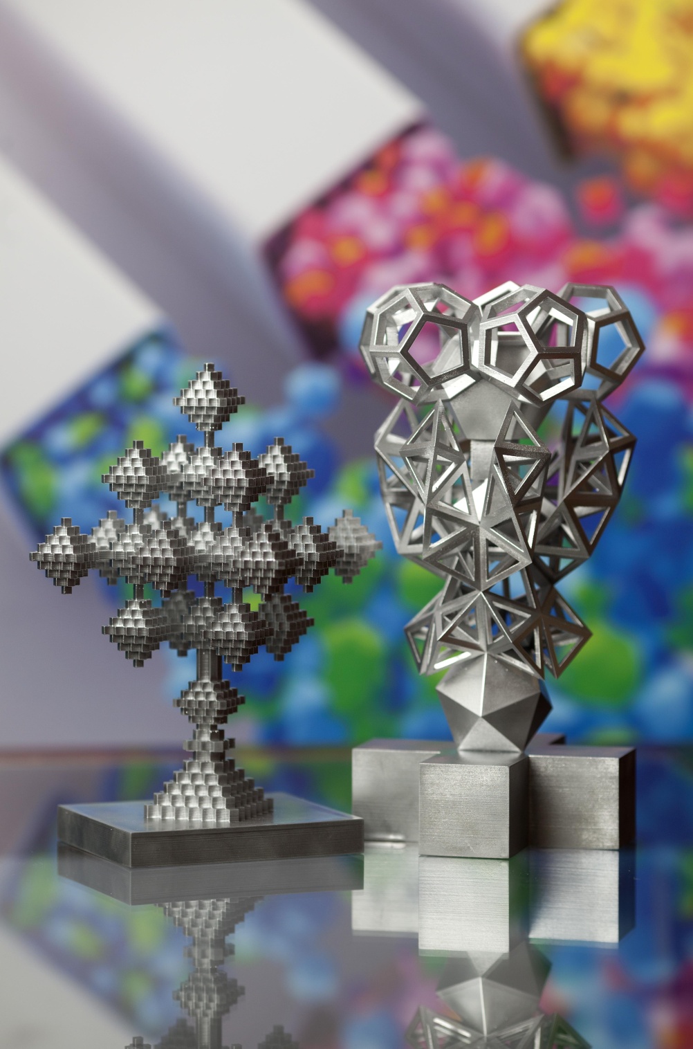 The Golden Crown on the right alongside the former QEPrize trophy on the left