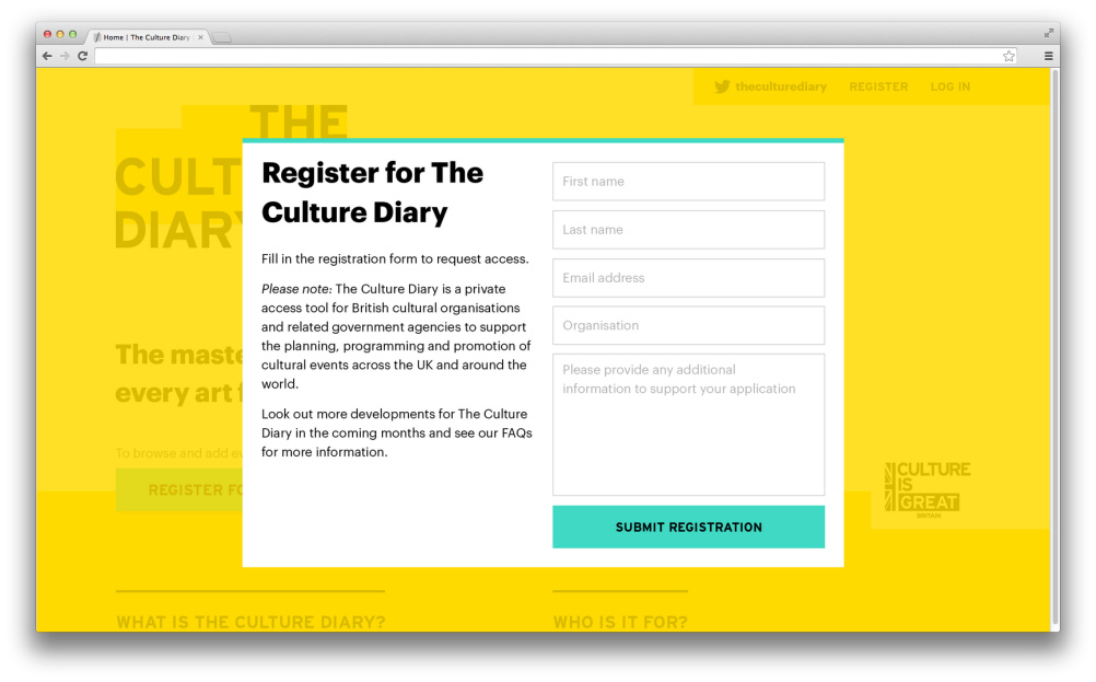 The Culture Diary website