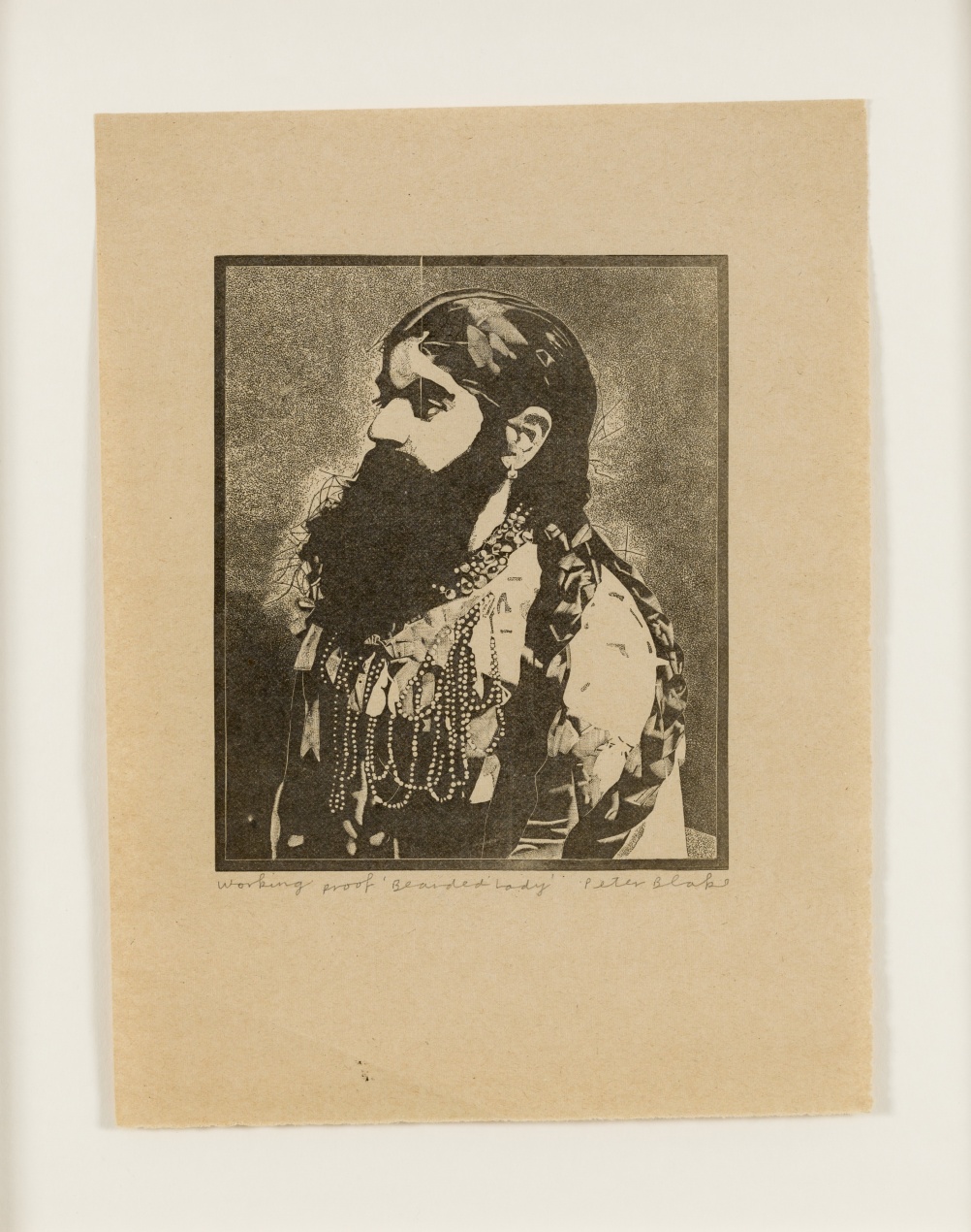 Bearded Lady from 1974-78 Side Show collection by Peter Blake 