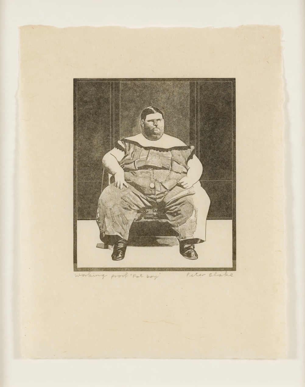 Fat Boy from 1974-78 Side Show collection by Peter Blake 