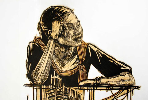Swoon, Bangkok (detail) 2009-2012