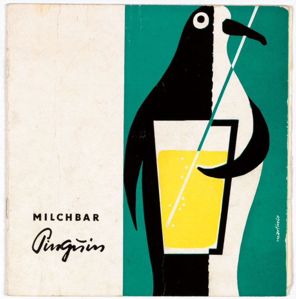 Menu, Milk Bar Penguin, Leipzig, 1960s