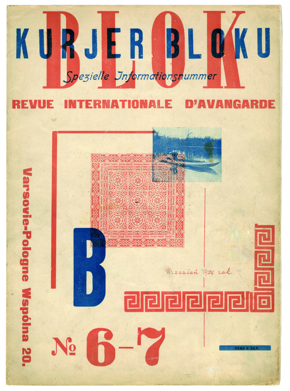 BLOK, n. 6-7 magazine - Warsaw, Poland, 1924