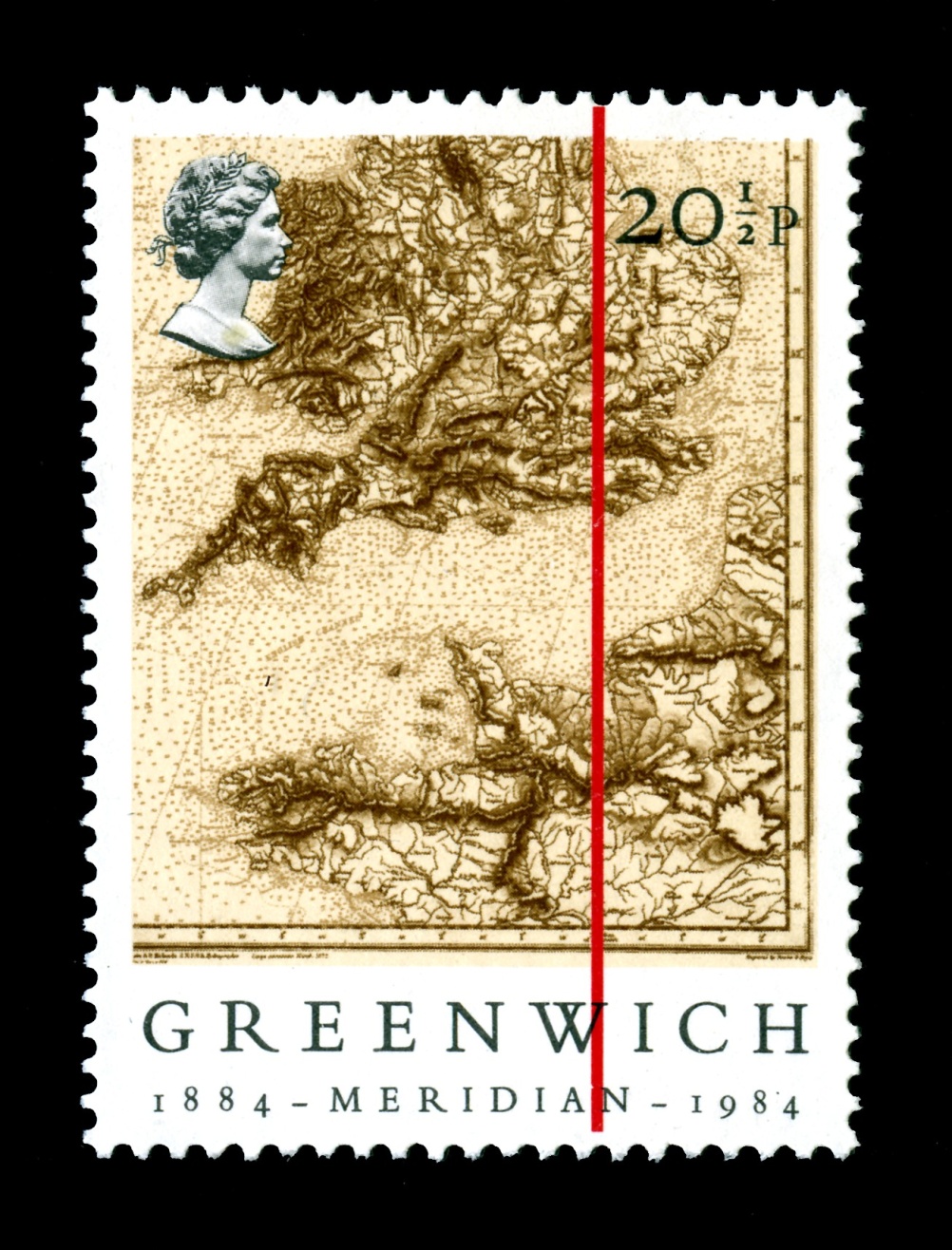 Special Stamps 50th anniversary Royal Mail British Greenwich Meridian