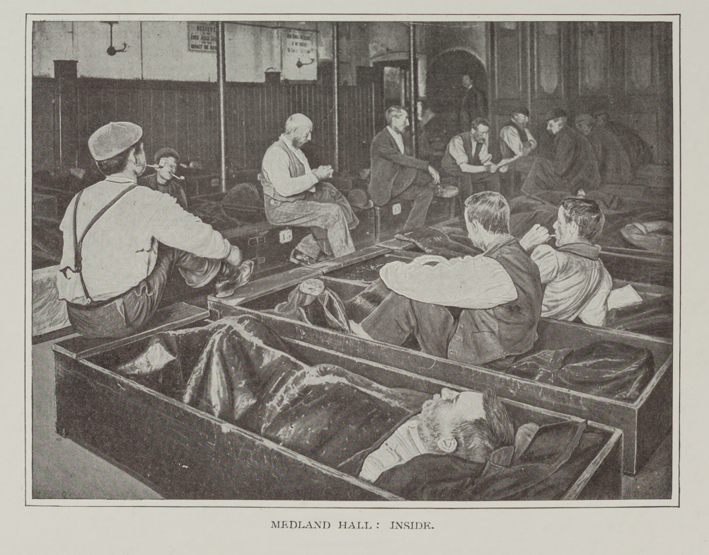 Men in coffin beds in a Salvation Army Shelter c.1900. The Salvation Army Heritage