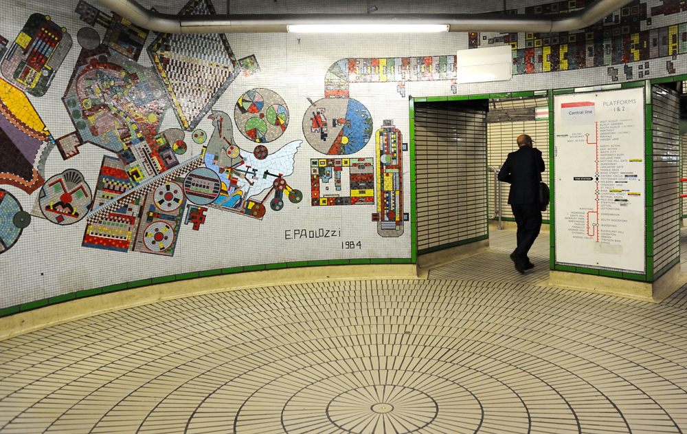 Paolozzi's original mosaic artwork, photographed in 2014