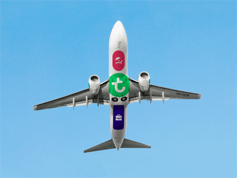 Transavia rebrand, by Studio Dumbar