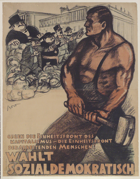 Wählt Sozialdemokratisch (Vote Social Democratic), Mihály Biró, Vienna, 1919-1920