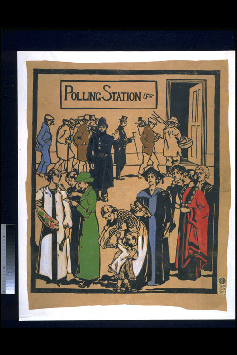 Polling Station, Unknown Artist, 1909-13